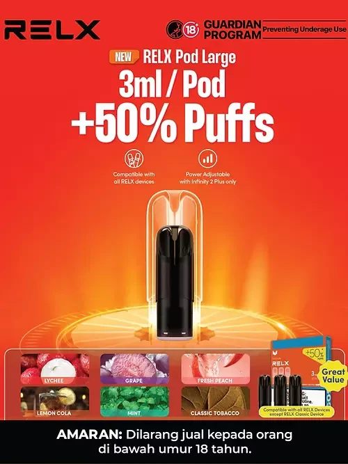 RELX POD LARGE (3ML) 3 PCS  (Compatible Sp2s II Pro Device , Infinity)